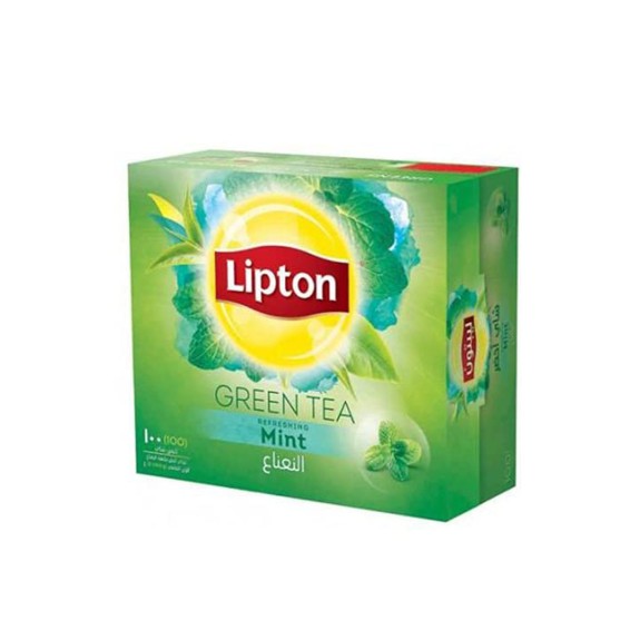 LIPTON GREEN TEA BAGS WITH MINT 