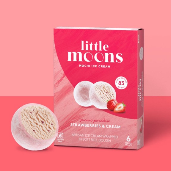 LITTLE MOONS STRAWBERRIES AND CREAM MOCHI 192GM