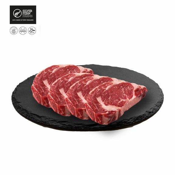 NEW ZEALAND CHILLED GRASS-FED BEEF RIBEYE STEAK (4 X 250GMS APPROX)