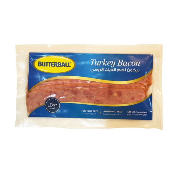BUTTERBALL CHILLED TURKEY BACON - SLICED (200GMS)