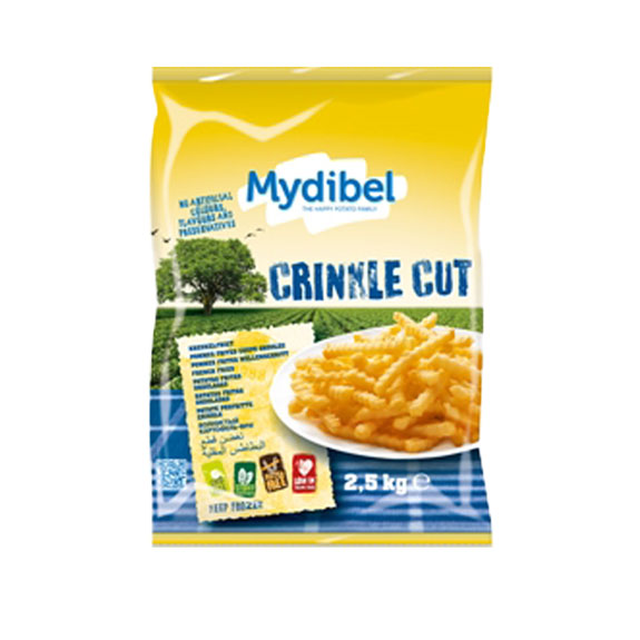 MYDIBEL CRINKLE CUT FRIES 12/12 (2.5 KG)